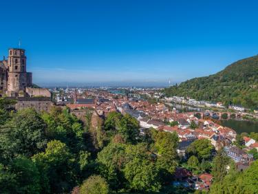 Blick über Heidelberg vom Schloss